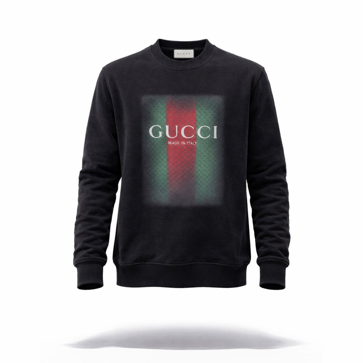 Gucci GG Web Stripe Logo Crewneck Sweatshirt – Black - image 7