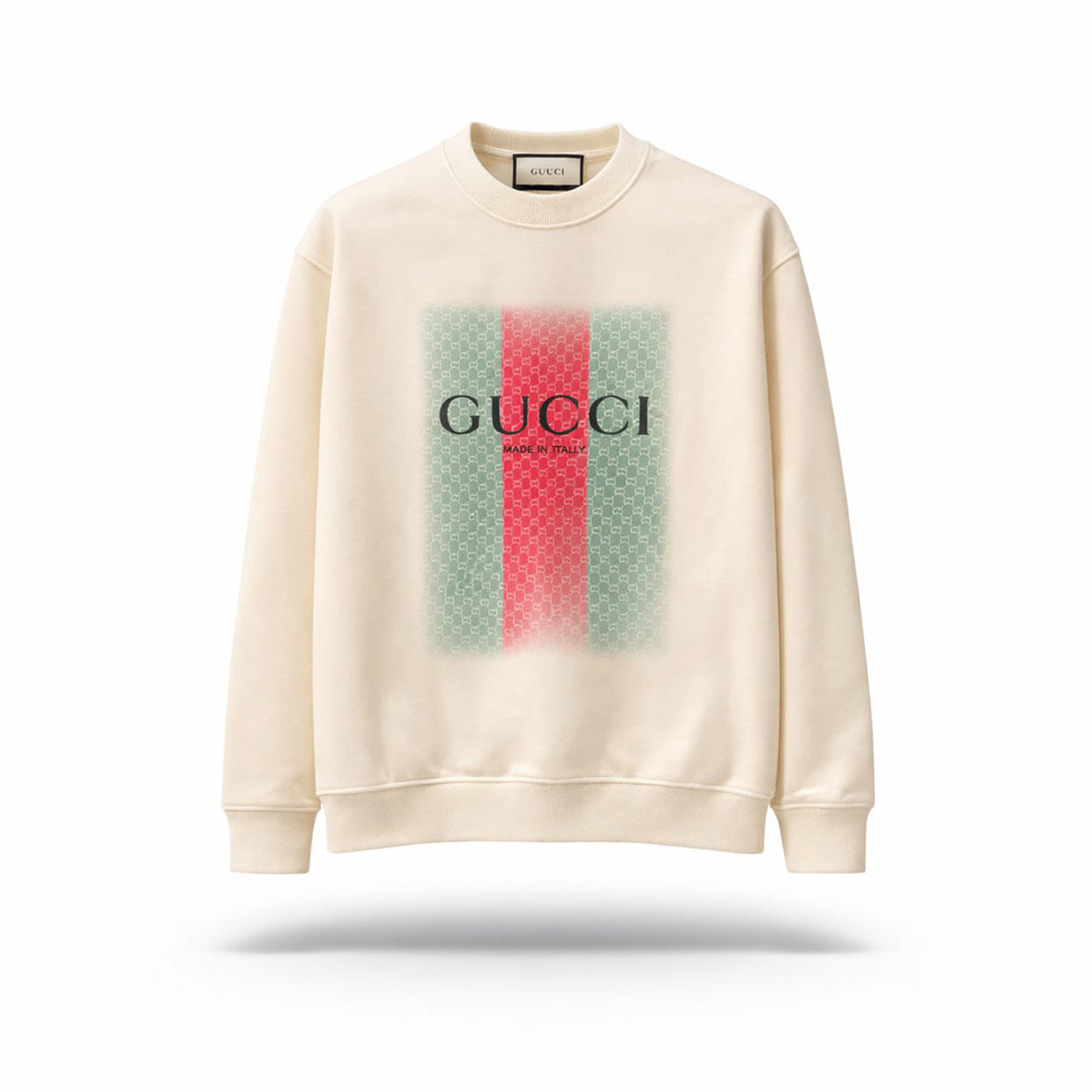 Gucci GG Web Stripe Logo Crewneck Sweatshirt – Cream - image 6