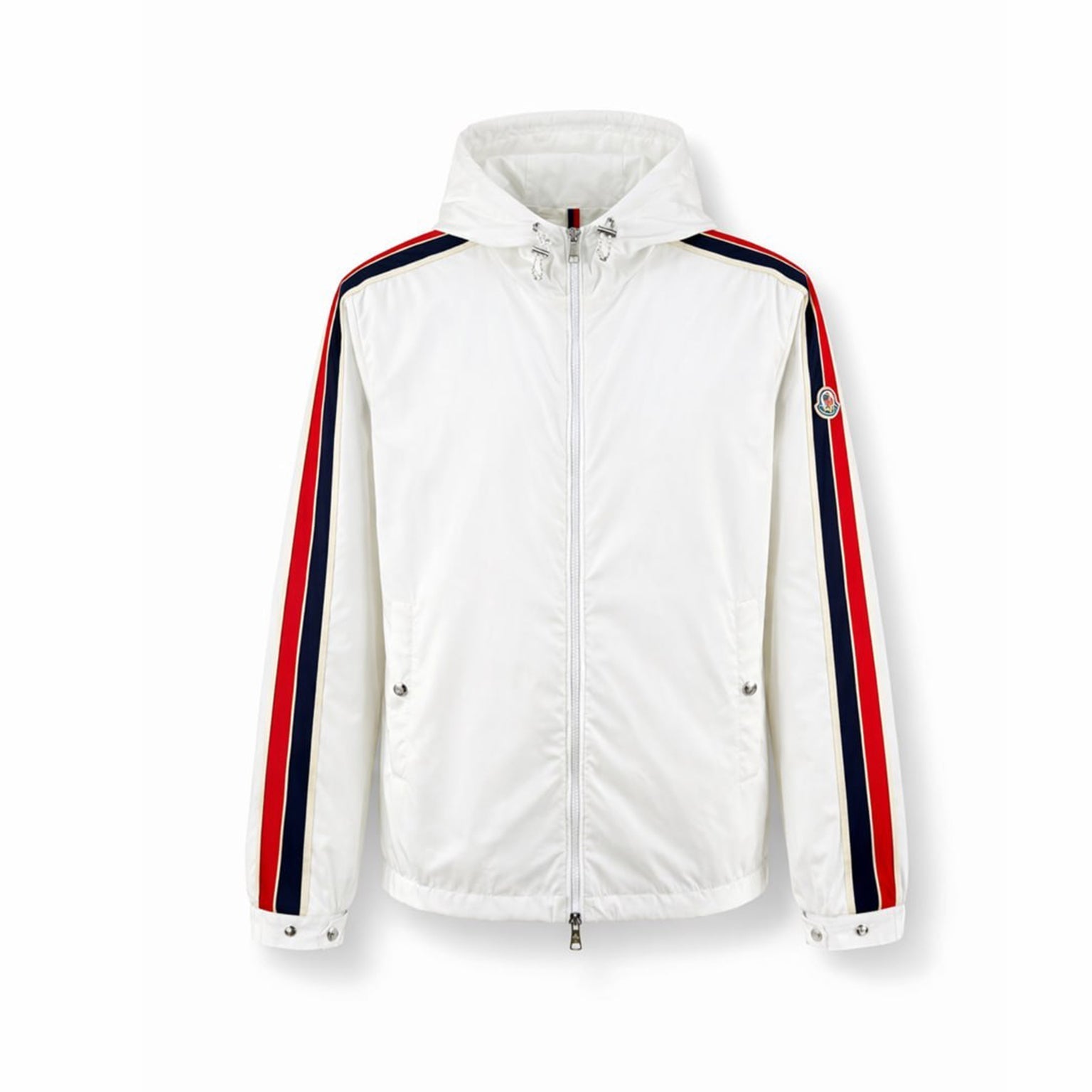 Moncler Tricolour Stripe Hooded Jacket – White - image 8