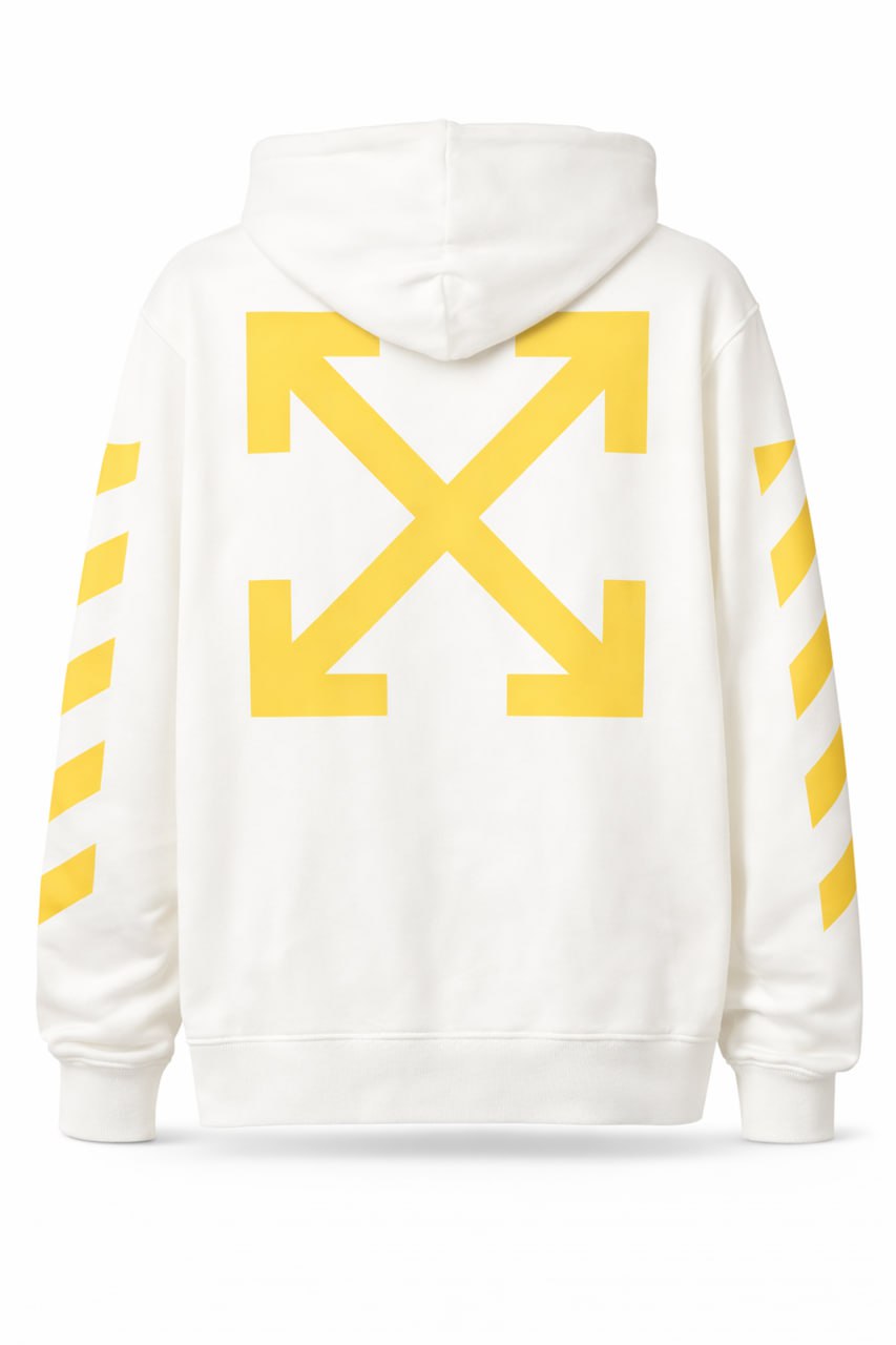 Off-White Arrows Graphic Hoodie – White / Yellow - image 2