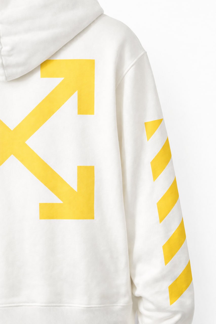 Off-White Arrows Graphic Hoodie – White / Yellow - image 4