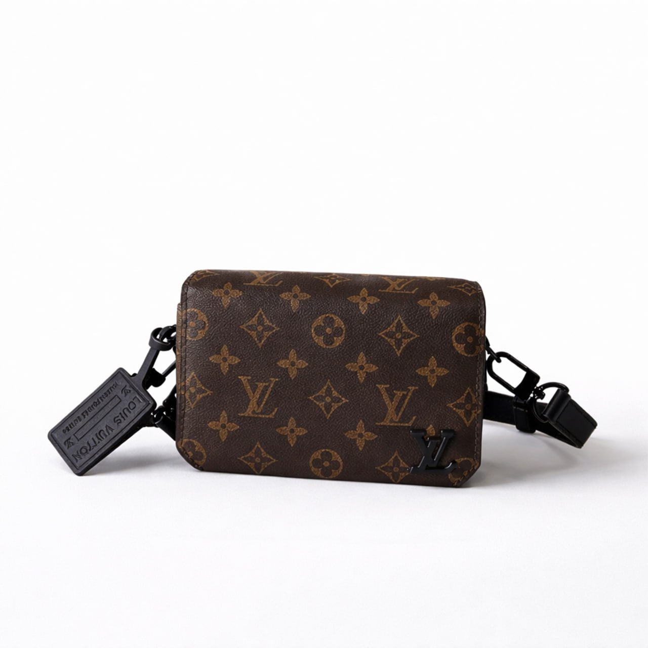 Louis Vuitton Monogram Eclipse Small Crossbody / Wallet Bag (Black Hardware)