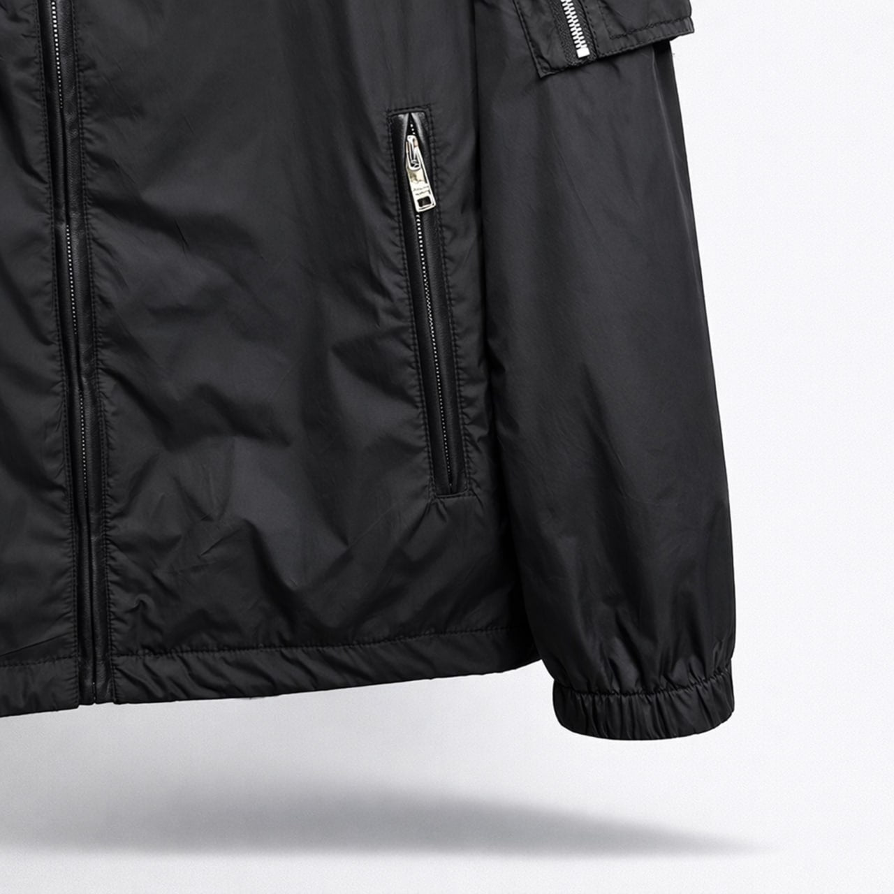 Prada Re-Nylon Hooded Zip Jacket – Black - image 6