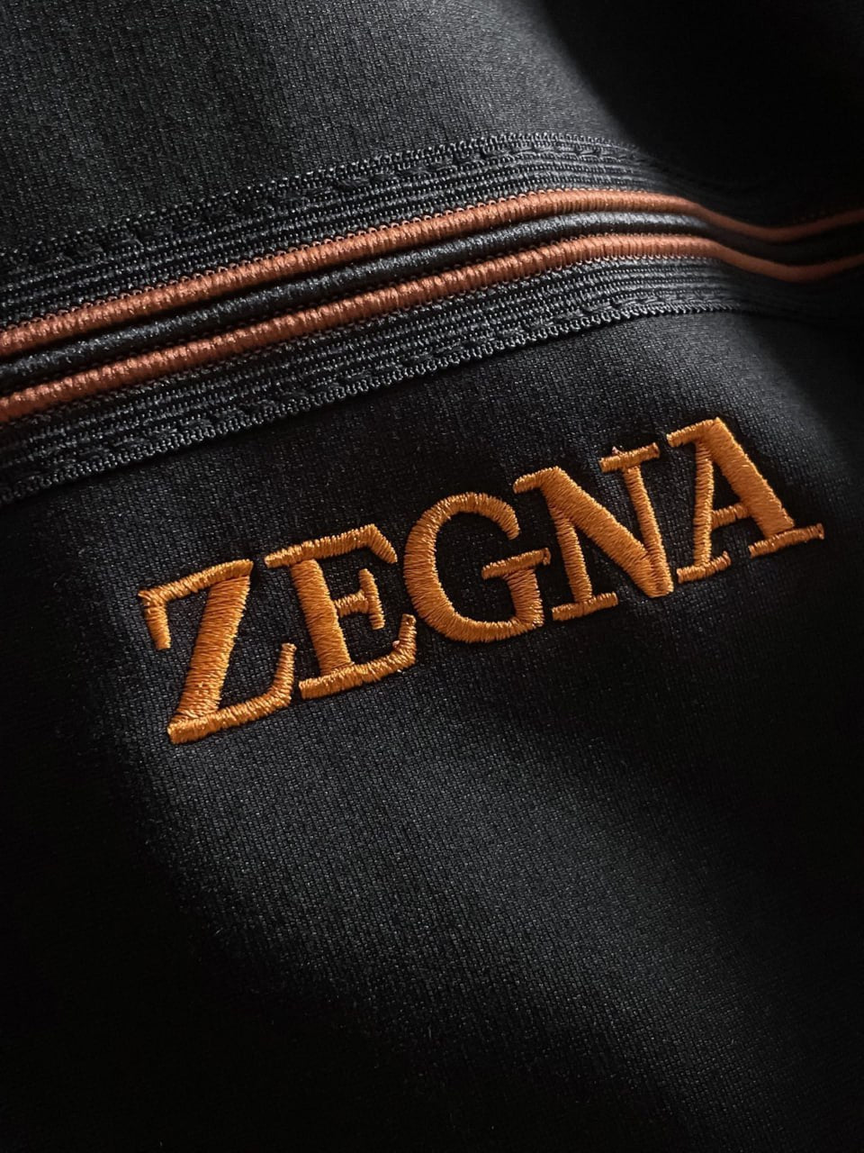 Zegna Signature Track Jacket & Joggers Set – Black with Contrast Piping - image 3