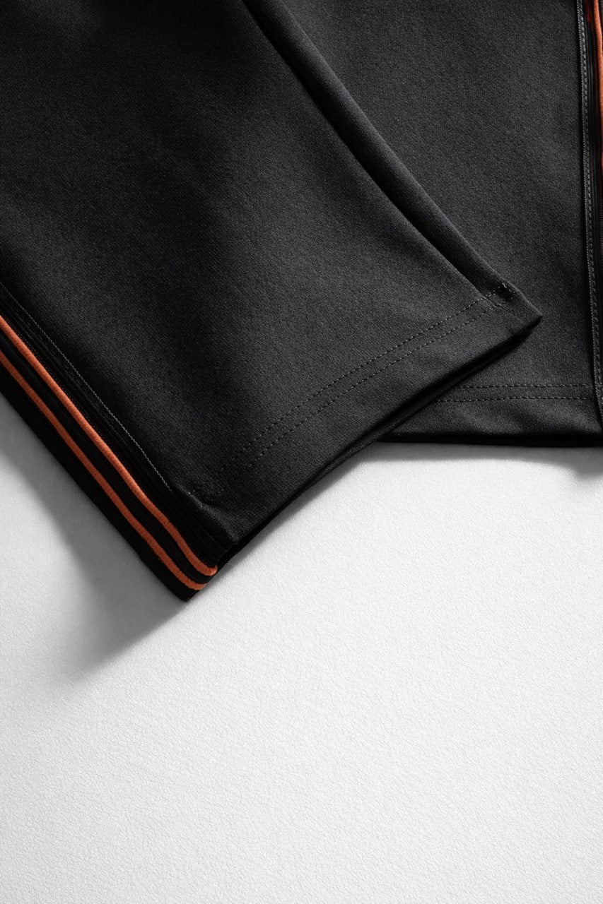 Zegna Signature Track Jacket & Joggers Set – Black with Contrast Piping - image 8