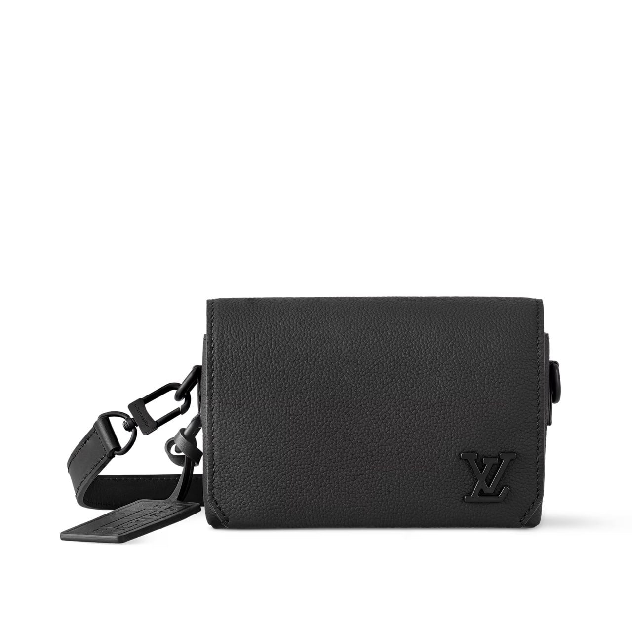 Louis Vuitton Taurillon Leather Slim Wallet Crossbody (Black)