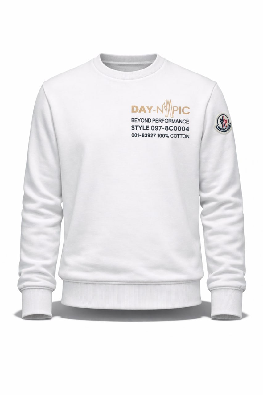 Moncler Grenoble Day-Namic Graphic Cotton Sweatshirt – White
