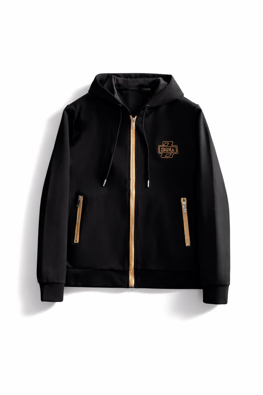Zegna Logo-Embroidered Zip Hoodie & Joggers Set - image 2