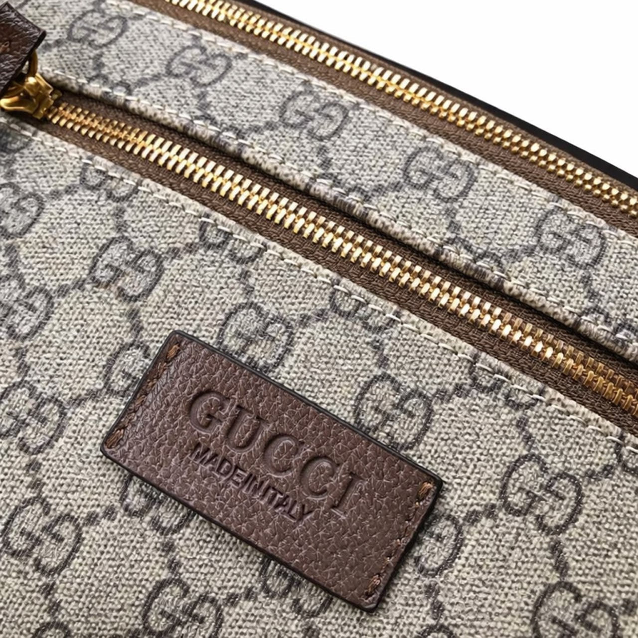 Gucci Supreme Canvas Waist Bag (Beige/Ebony) - image 3