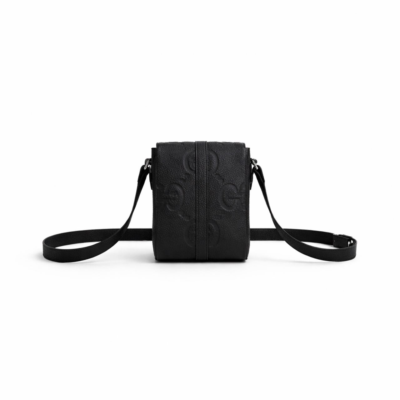 Gucci Black Embossed Leather Mini Crossbody Bag - image 2