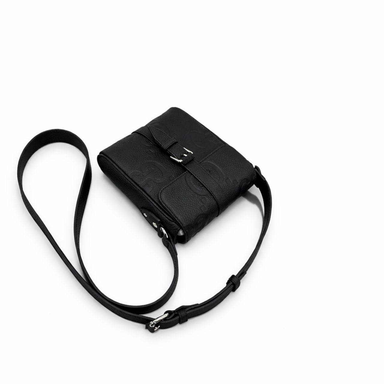 Gucci Black Embossed Leather Mini Crossbody Bag - image 4