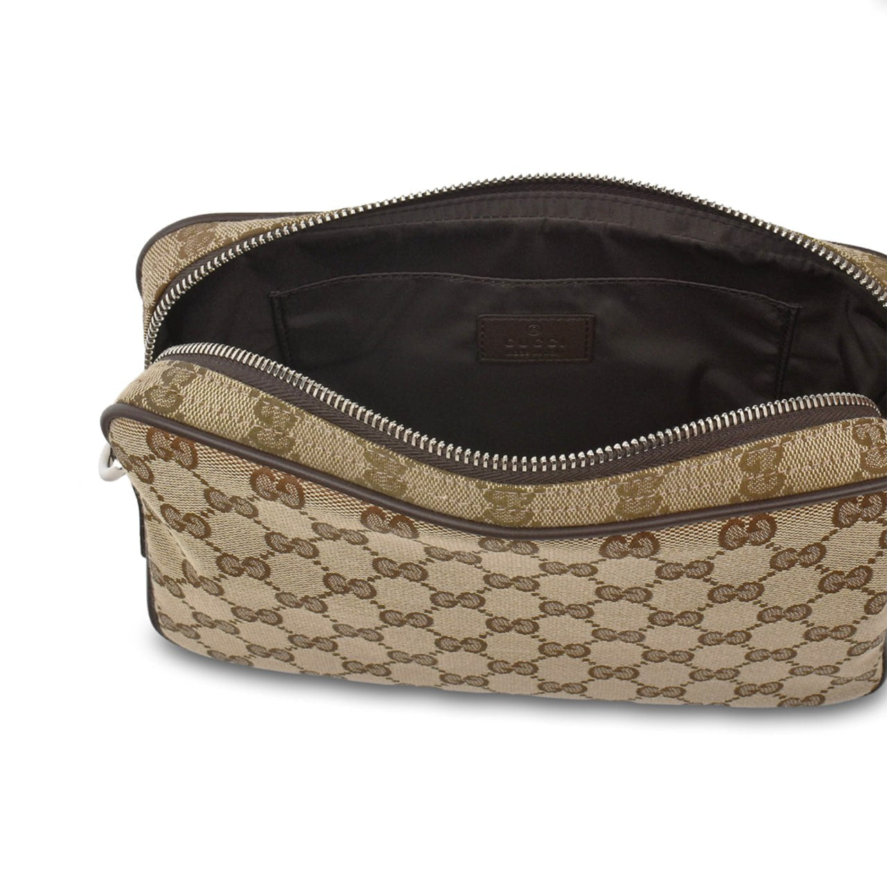 Gucci Supreme Canvas Crossbody / Clutch Bag (Beige/Ebony) - image 7