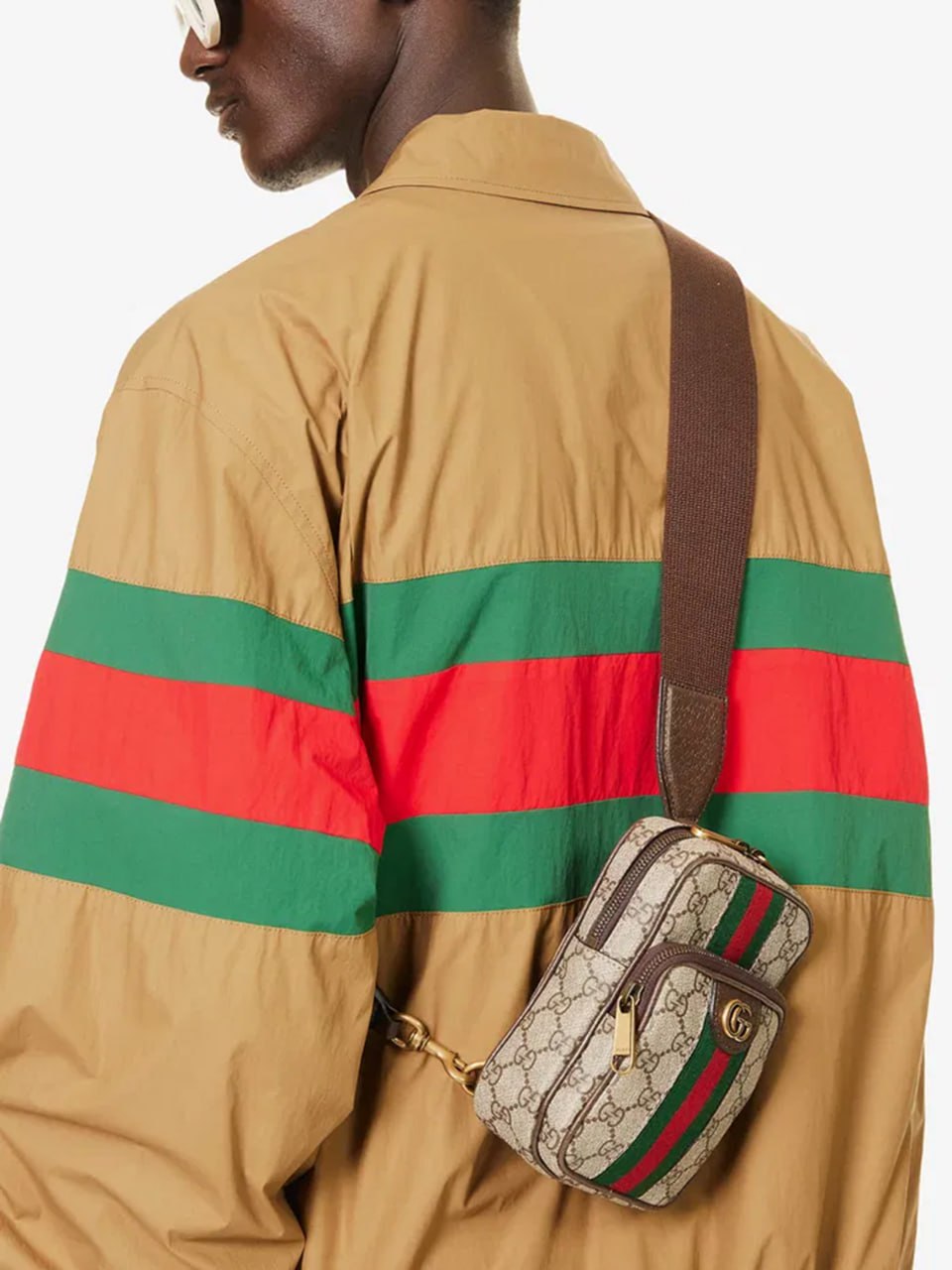 Gucci Ophidia Mini Crossbody Bag (Beige/Ebony) - image 6