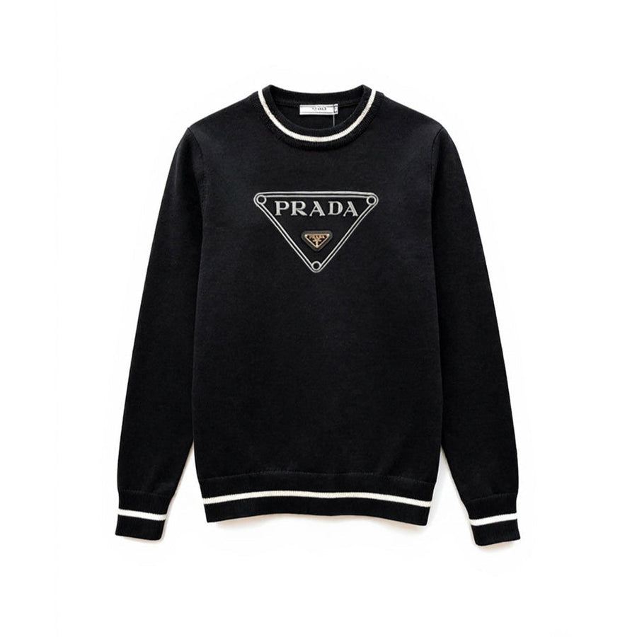 Prada Black Triangle Logo Sweatshirt