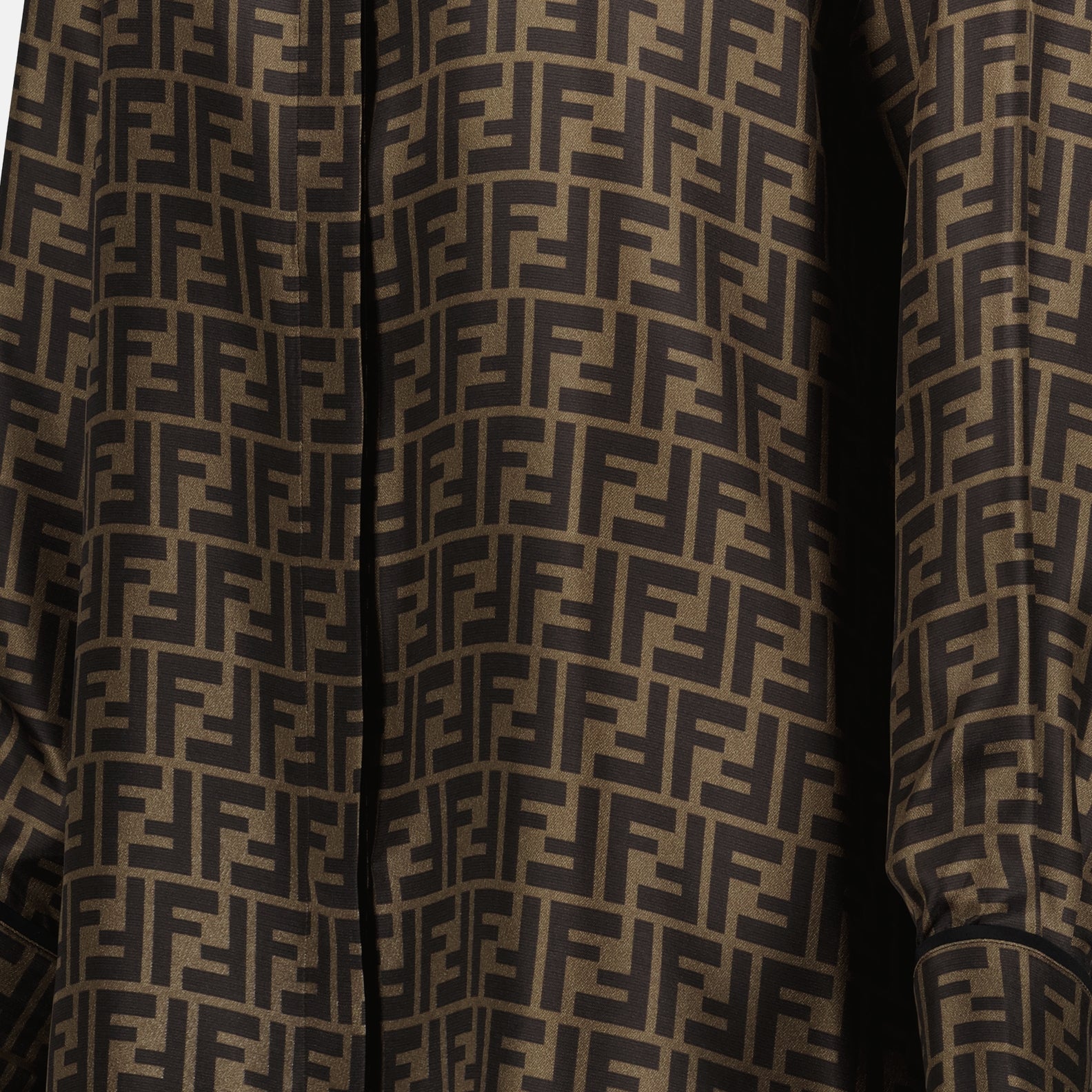 Fendi Monogram Silk Shirt Dress - image 3