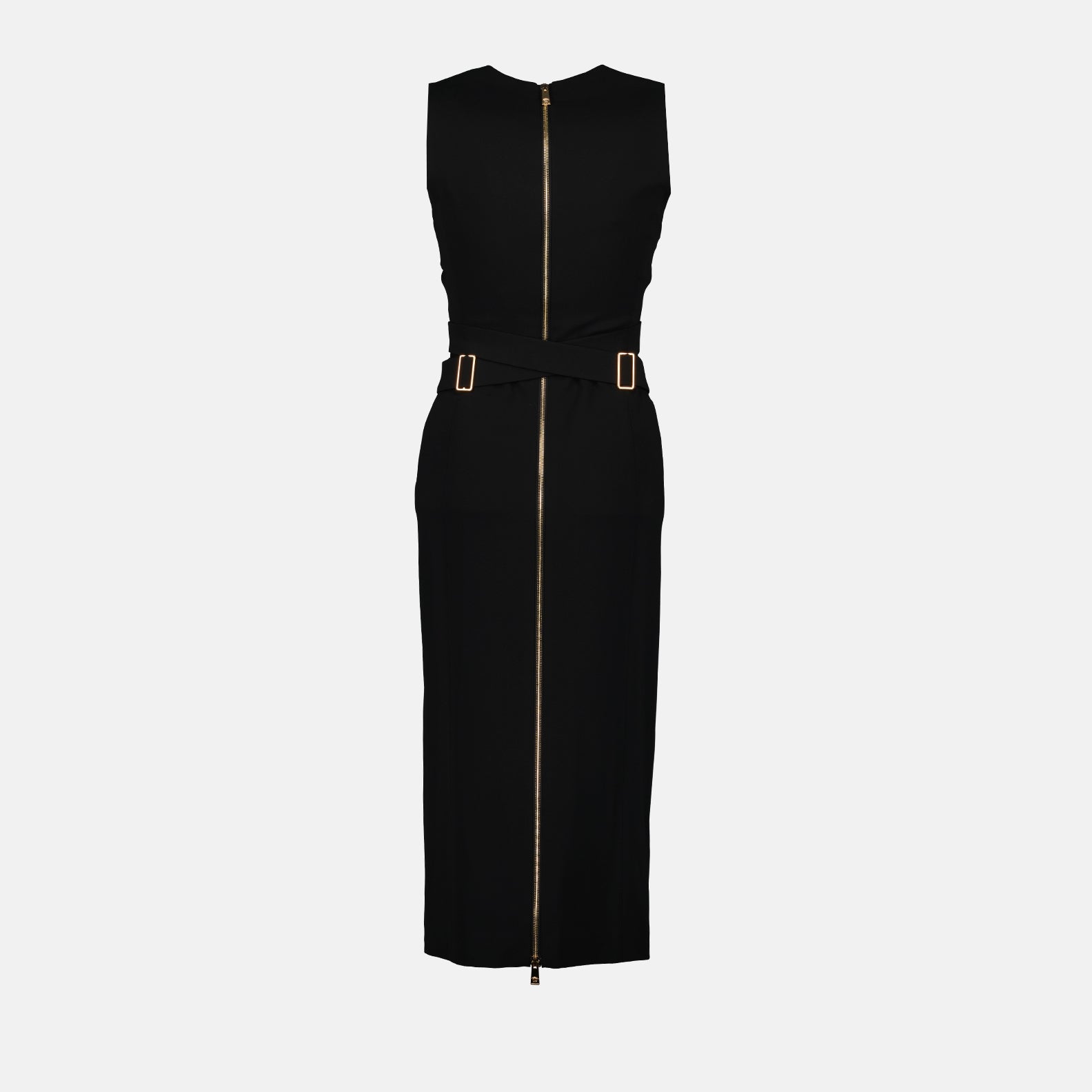 Versace Belted V-Neck Midi Dress with Medallion Detail - image 4