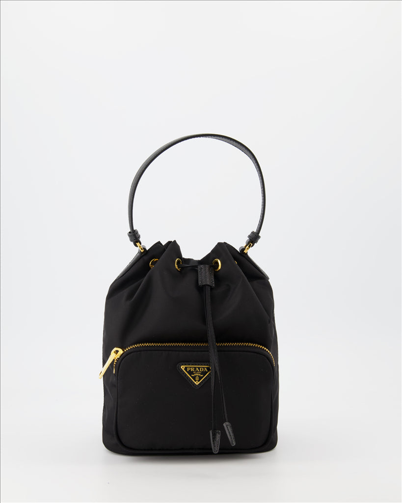 Duet Re-Nylon Mini Bucket Bag (Black)