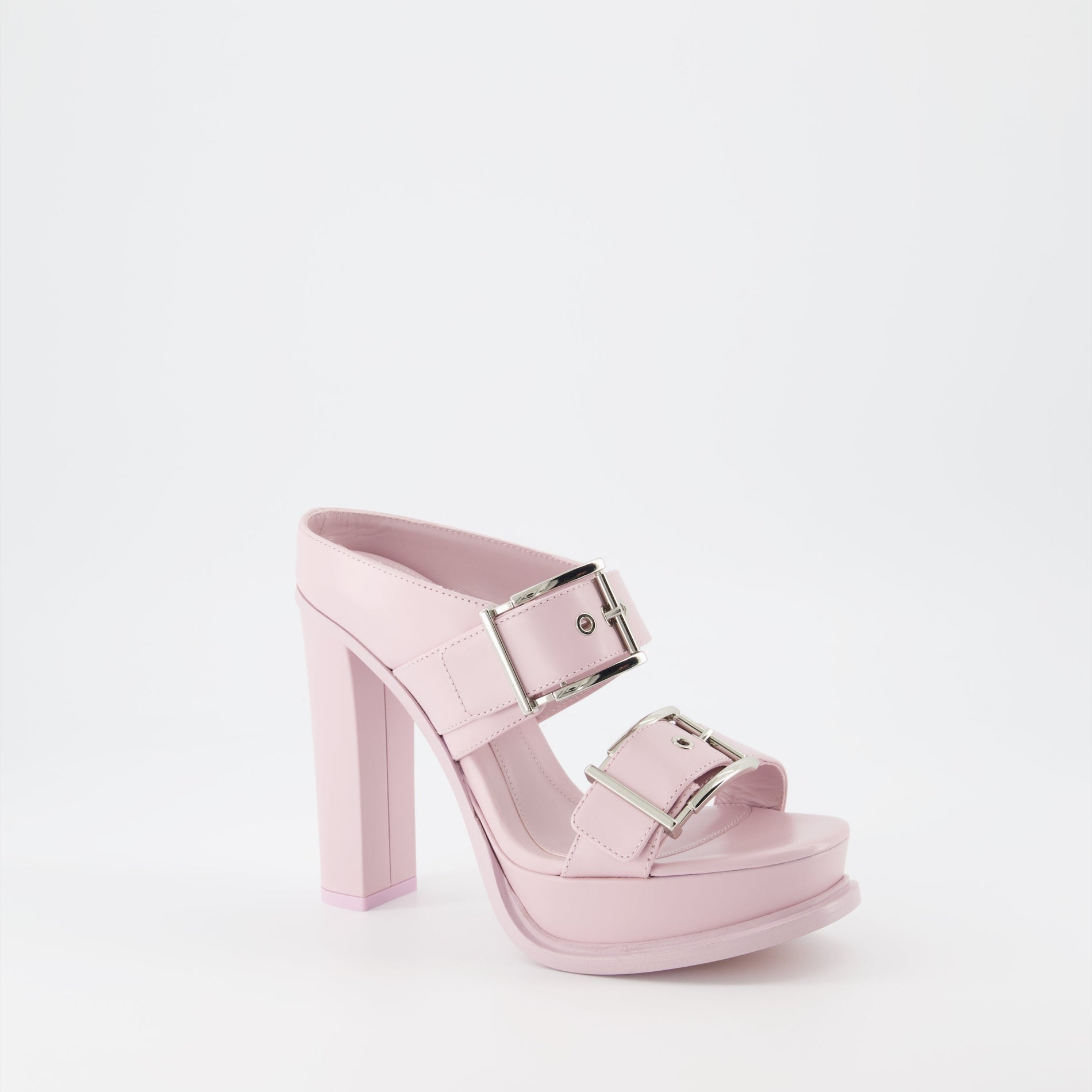 Alexander McQueen Buckle Platform Sandals – Pink - image 2