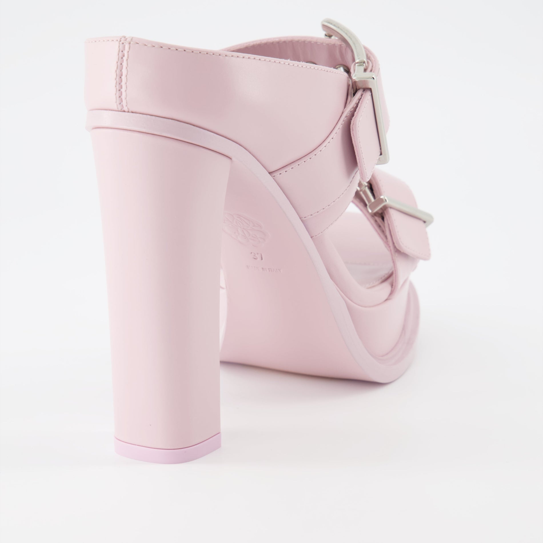 Alexander McQueen Buckle Platform Sandals – Pink - image 4