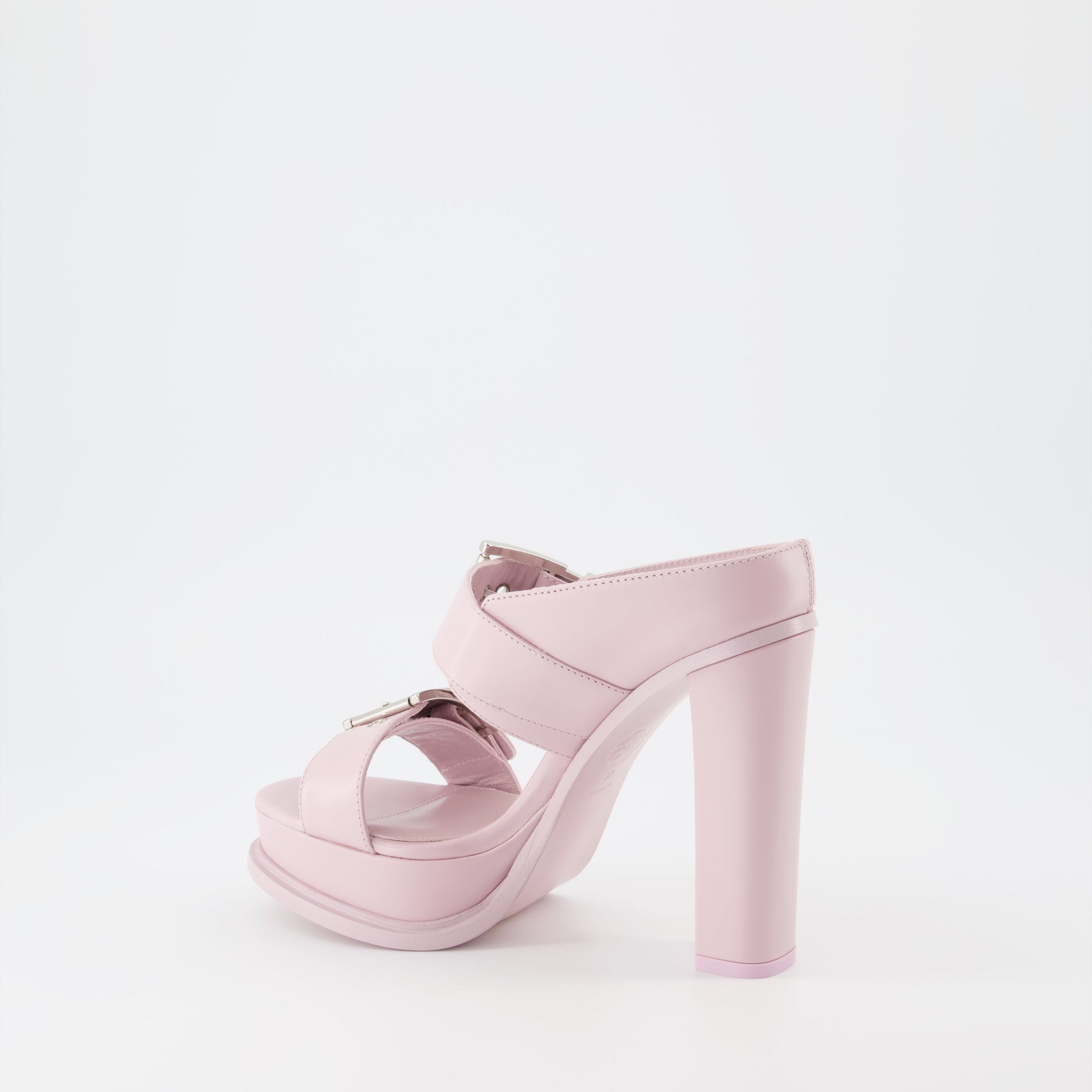 Alexander McQueen Buckle Platform Sandals – Pink - image 3