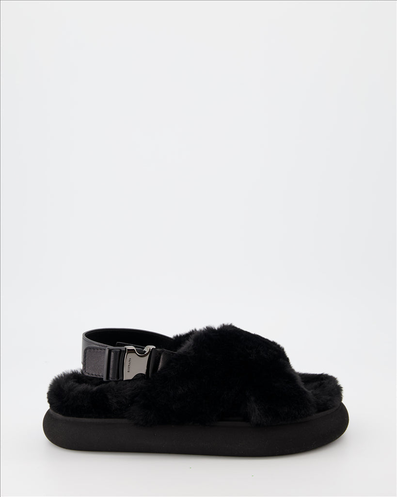 Moncler Solarisse Fur Sandals