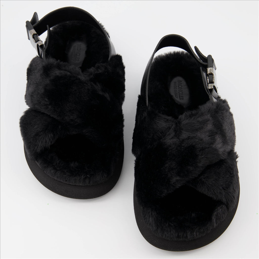 Moncler Solarisse Fur Sandals - image 6