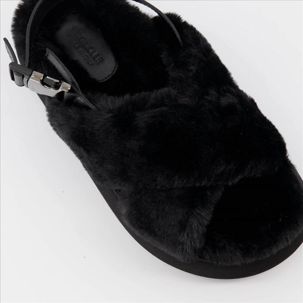 Moncler Solarisse Fur Sandals - image 5