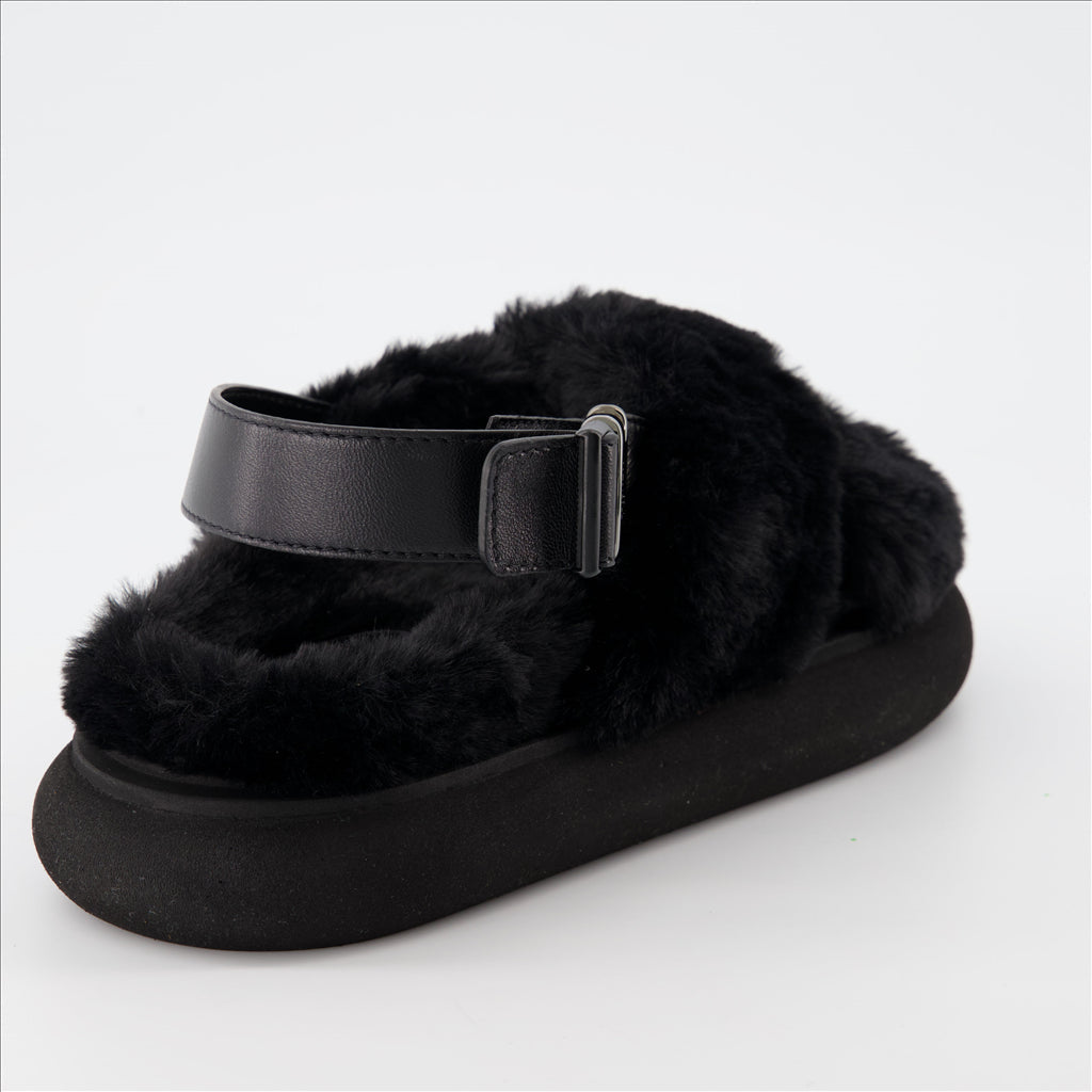 Moncler Solarisse Fur Sandals - image 4