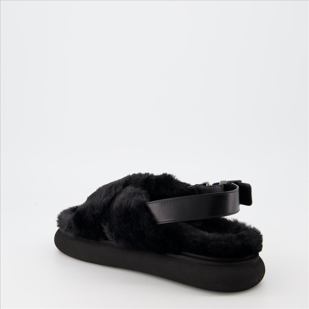 Moncler Solarisse Fur Sandals - image 3