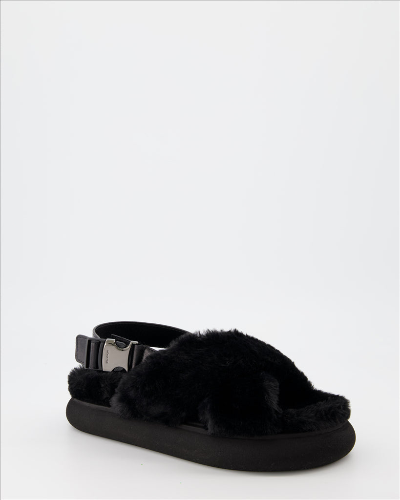 Moncler Solarisse Fur Sandals - image 2