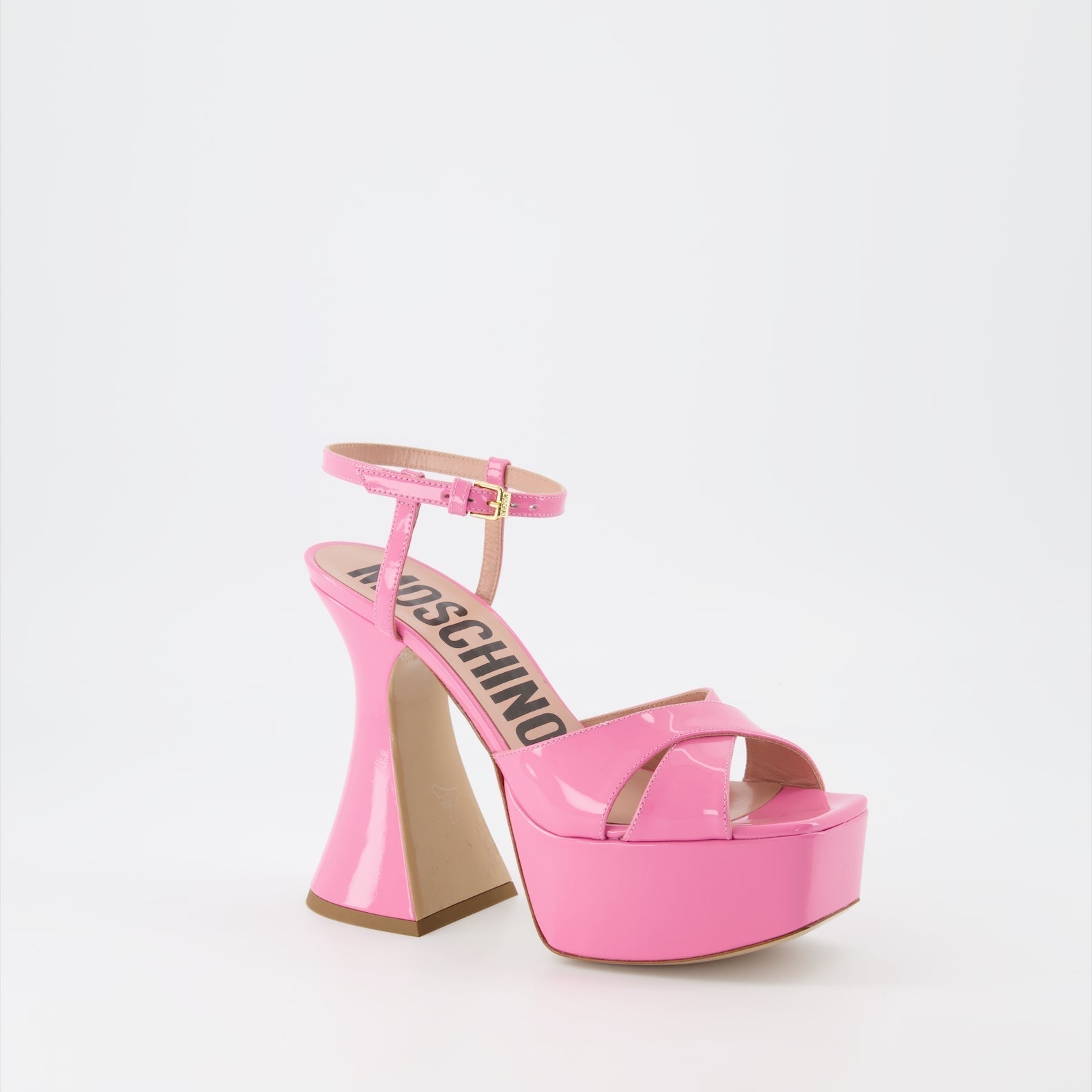 Moschino Pink Patent Platform Sandals - image 2