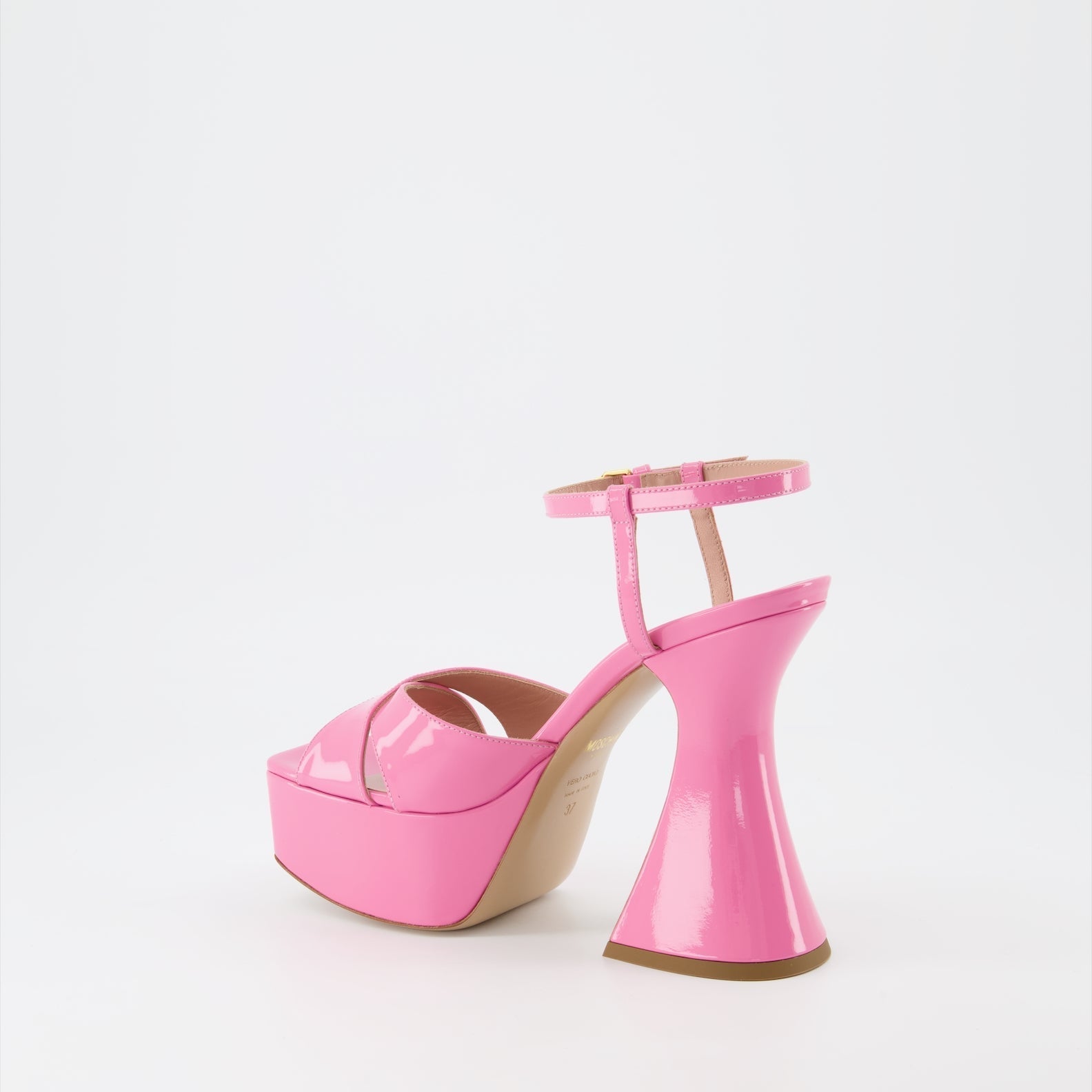 Moschino Pink Patent Platform Sandals - image 3