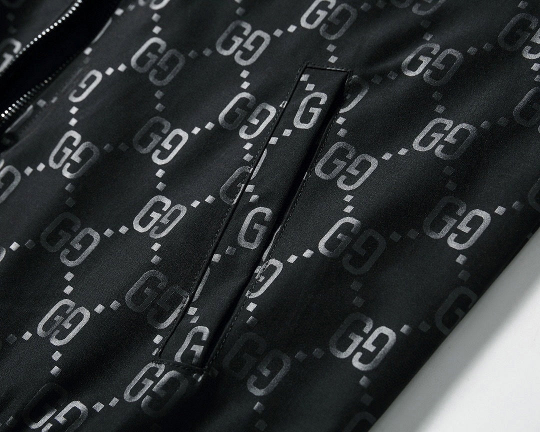 Gucci Black GG Monogram Track Jacket with Signature Web Stripes - image 6