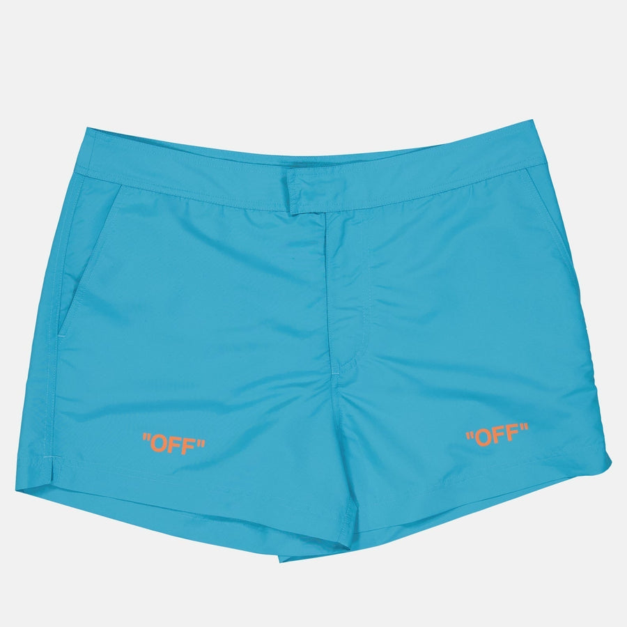 Off-White Off Quote swim shorts