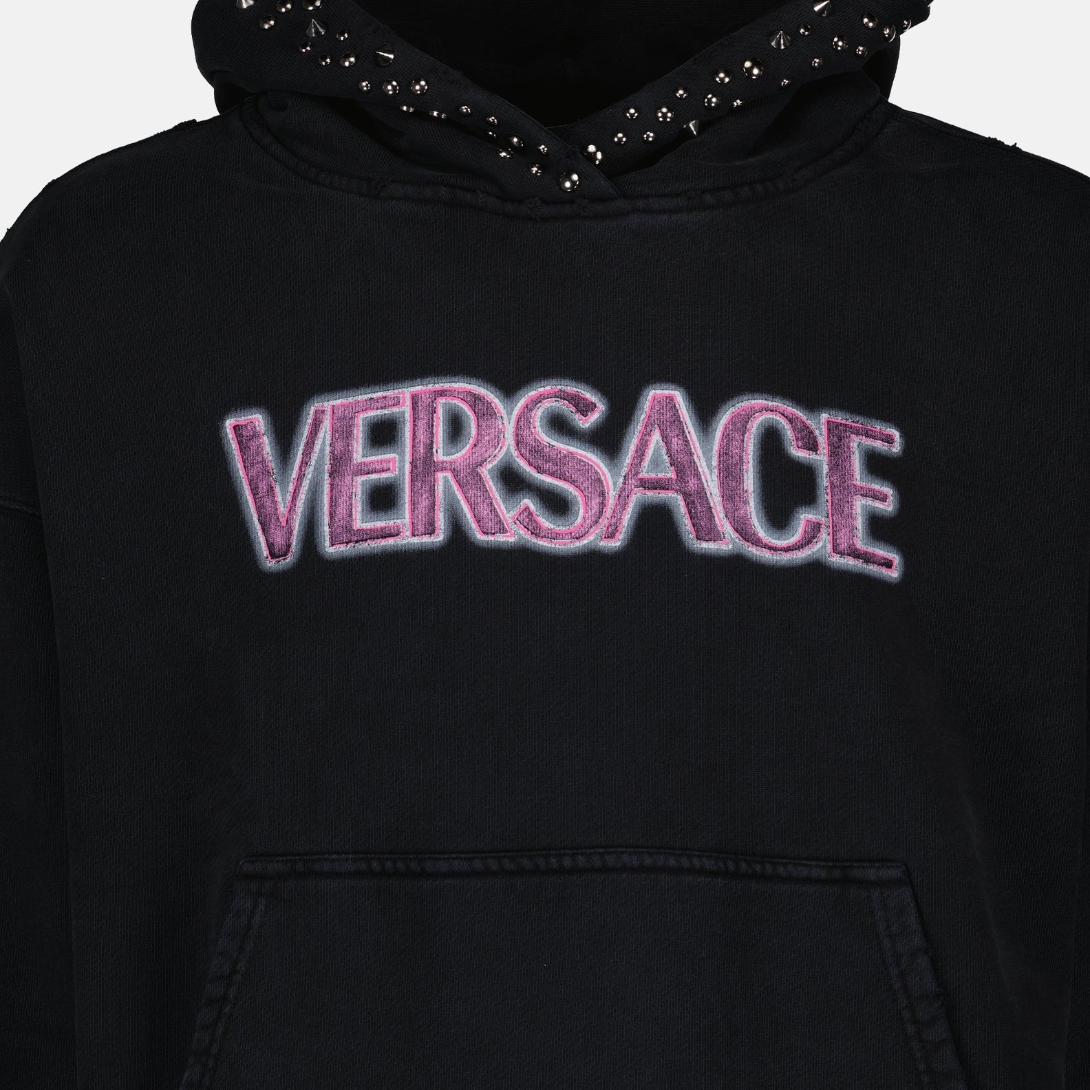 Versace Worn Logo Hoodie - image 5