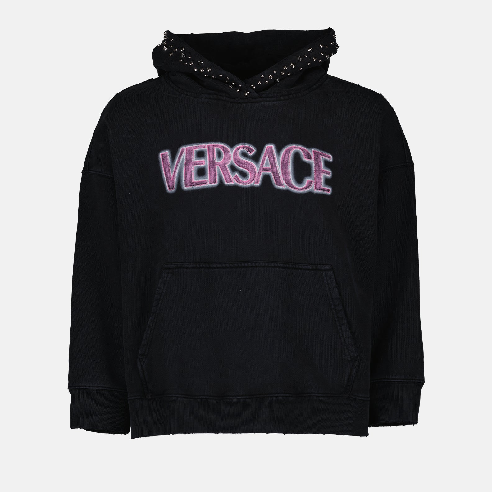 Versace Worn Logo Hoodie