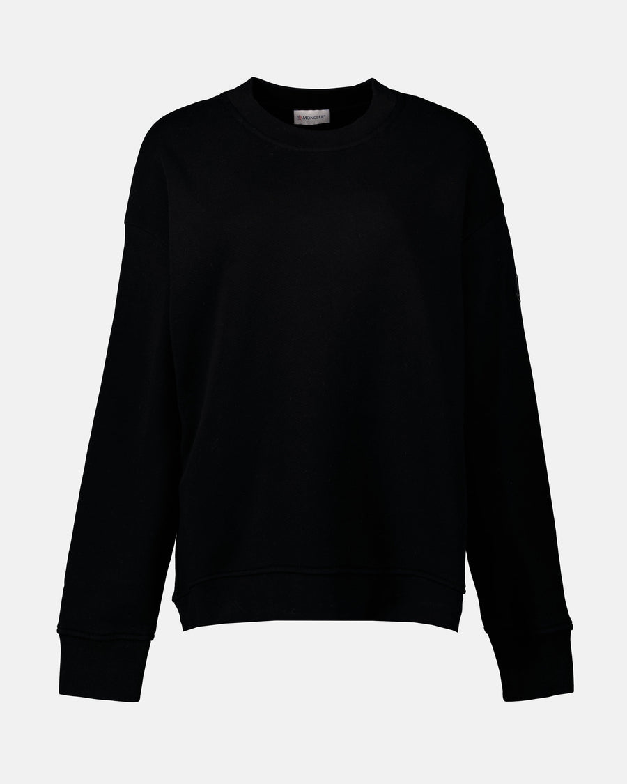 Moncler Metallic Logo Sweatshirt – Black