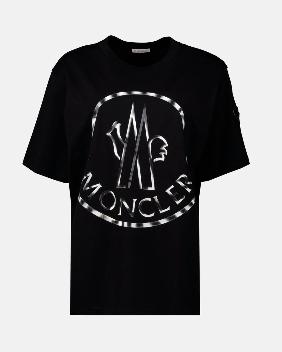 Moncler Metallic Logo Cotton T-Shirt