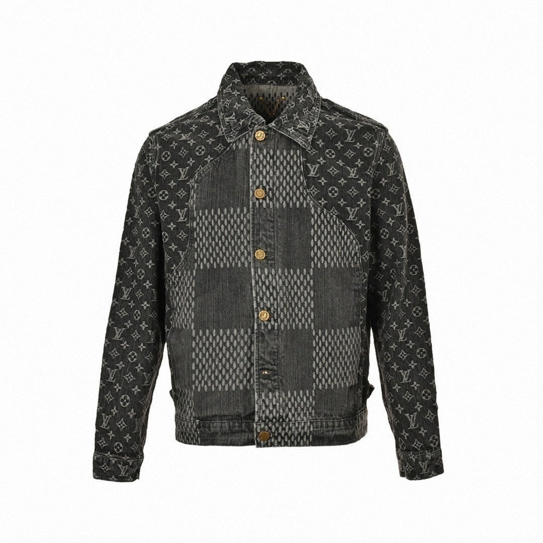 Louis Vuitton Monogram & Damier Mixed Denim Jacket – Charcoal Edition