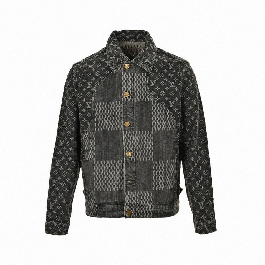Louis Vuitton Monogram & Damier Mixed Denim Jacket – Charcoal Edition