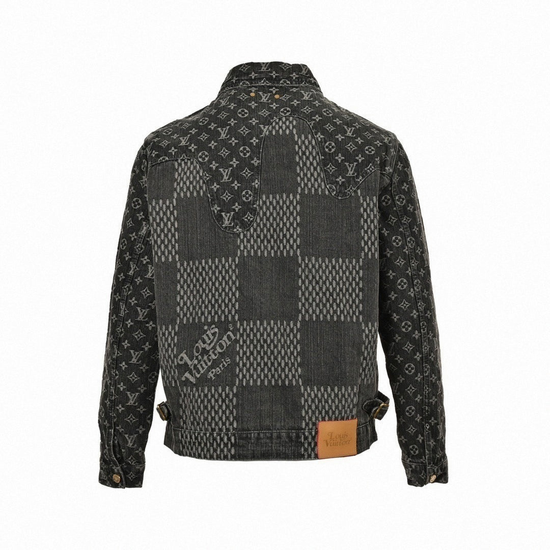 Louis Vuitton Monogram & Damier Mixed Denim Jacket – Charcoal Edition - image 2