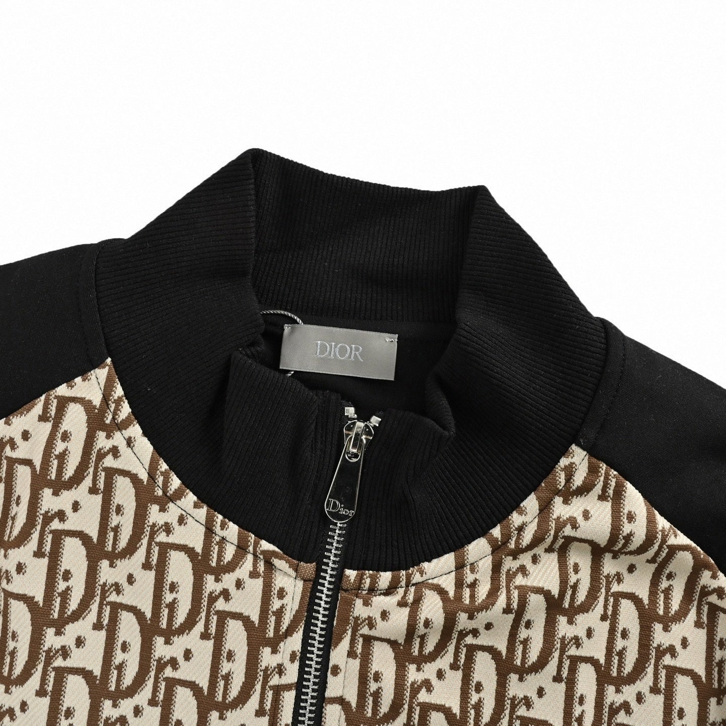 Dior Oblique Zip-Up Tracksuit Set in Black & Beige - image 5