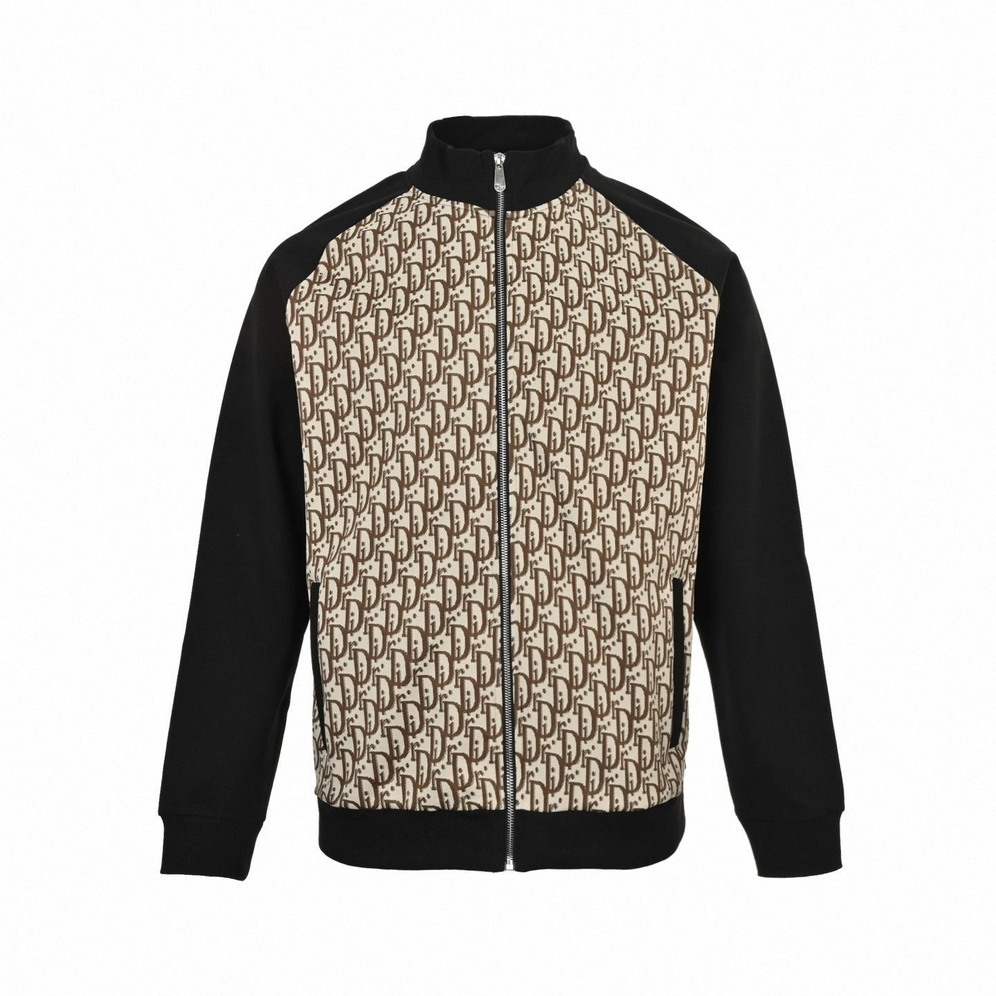 Dior Oblique Zip-Up Tracksuit Set in Black & Beige - image 7