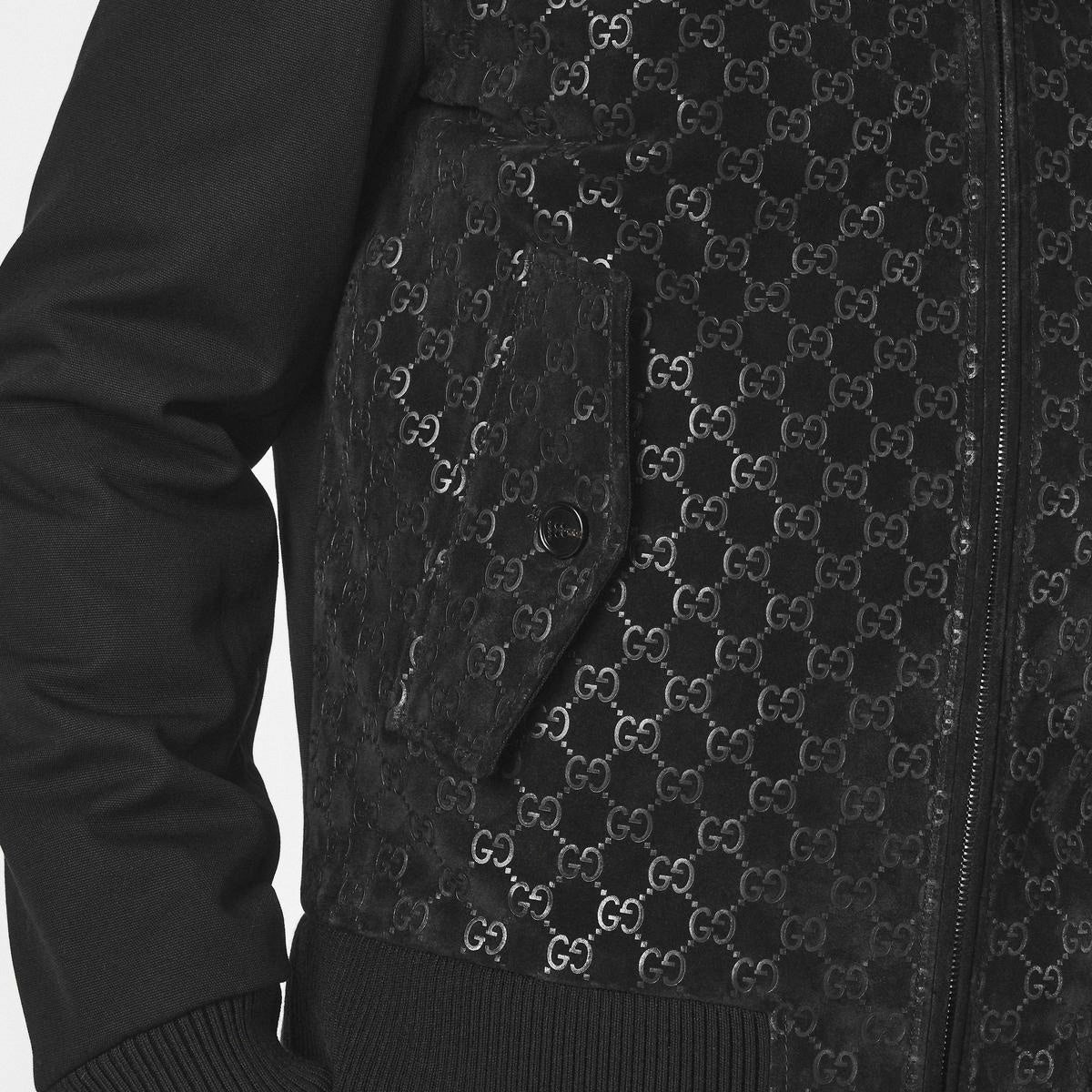 Gucci GG Jacquard Zip-Up Jacket in Black - image 6