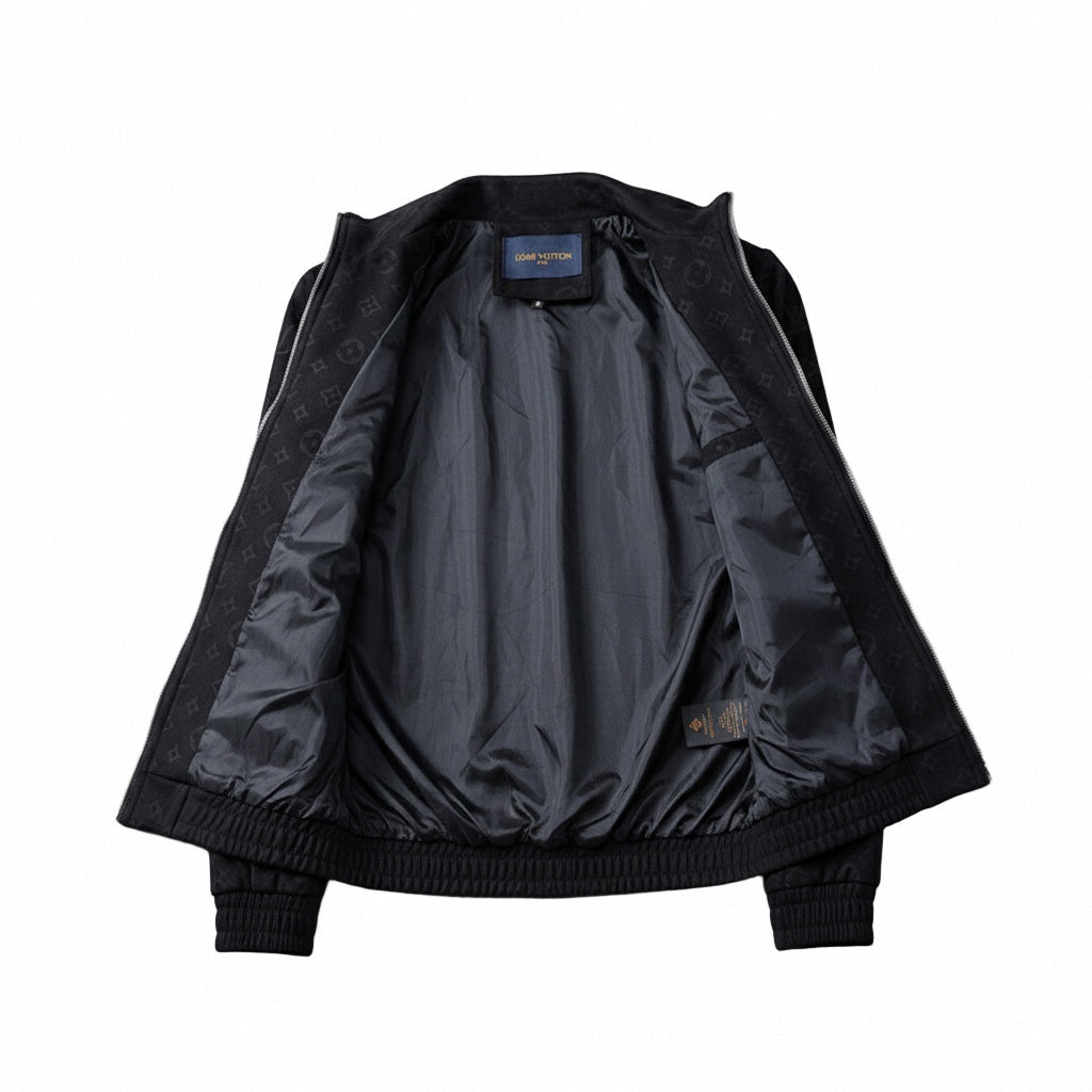 Louis Vuitton Black Faux Deerskin Monogram Zip Jacket - image 3