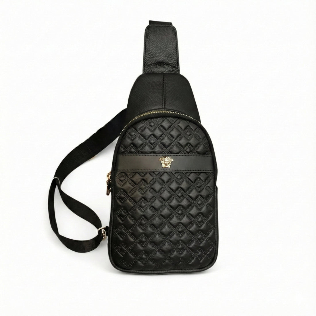 Embossed Leather Sling Bag