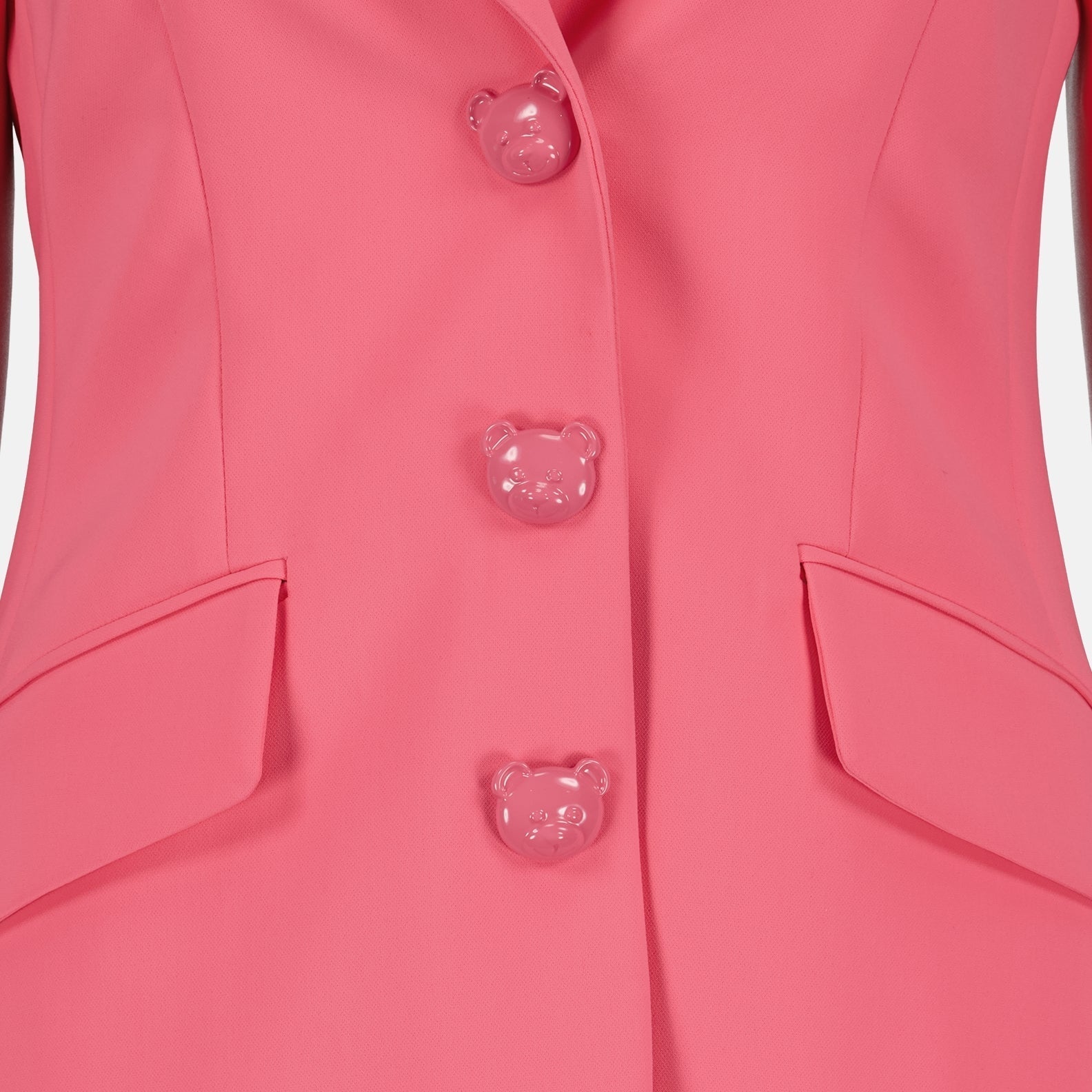 Moschino Pink Tailored Blazer with Teddy Bear Buttons - image 3
