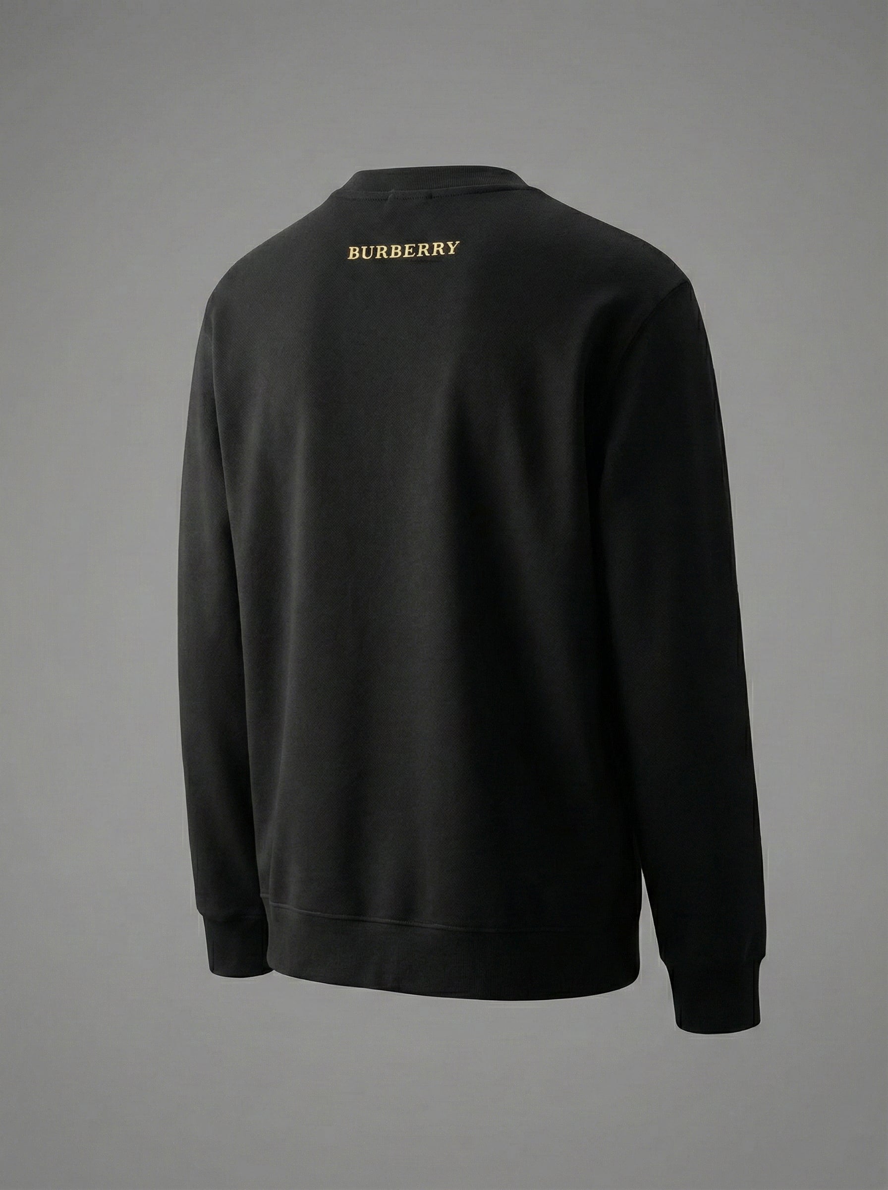Burberry KD Embroidery Checked Panel Sweatshirt | Black and White - image 2